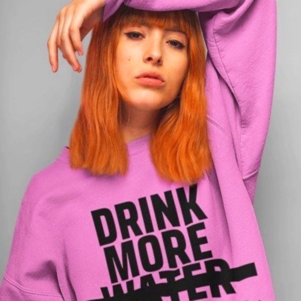 Drink More Water (Women Crew) Sweater